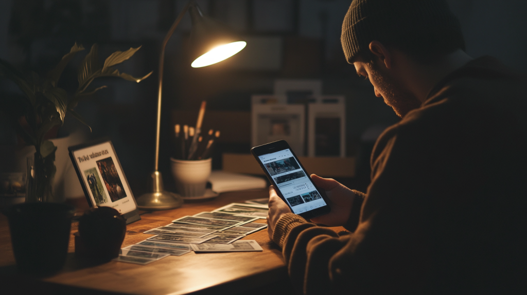 Checking sports card prices with ScoutCard scanner app